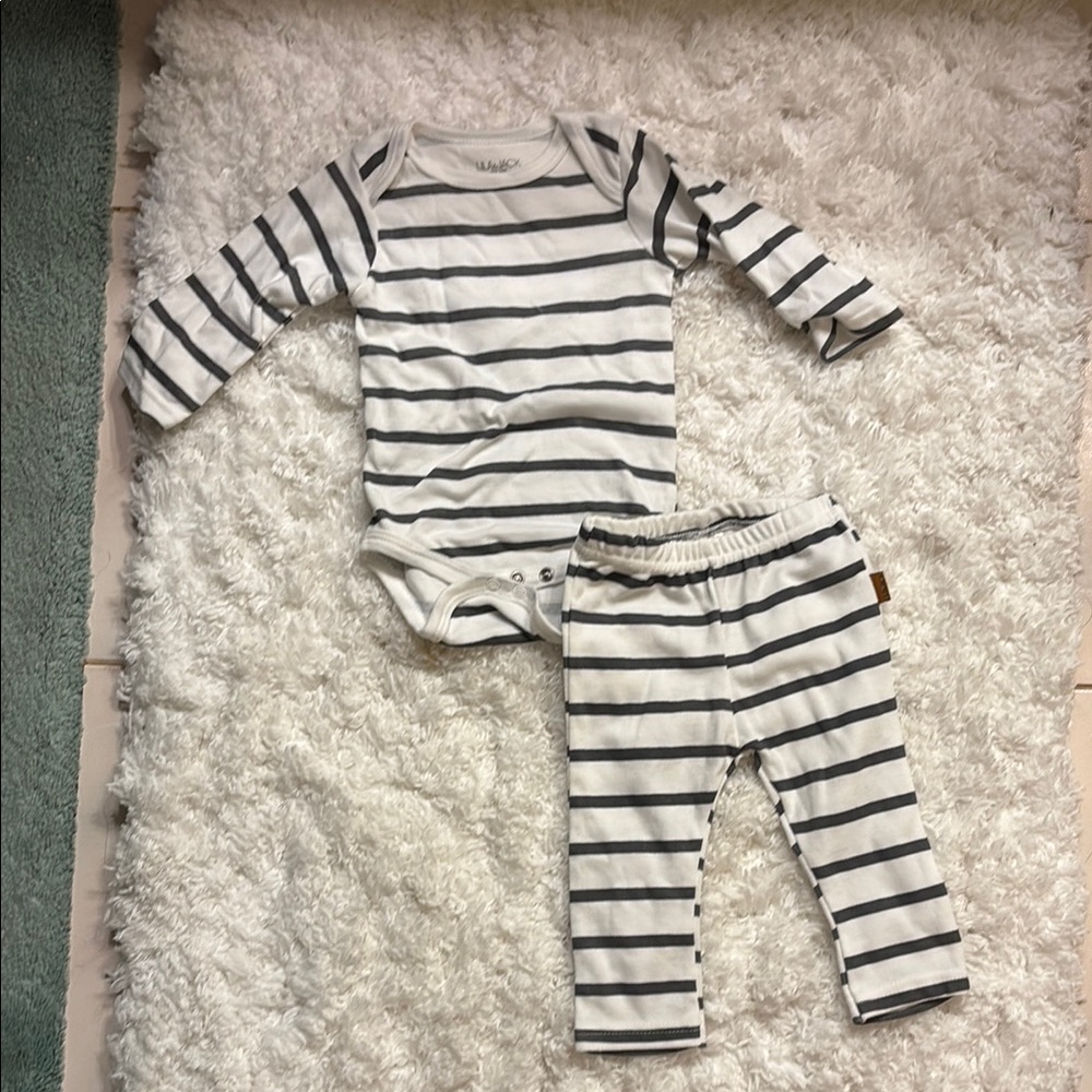 Striped Baby Onesie and Pants Set Lila & Jack